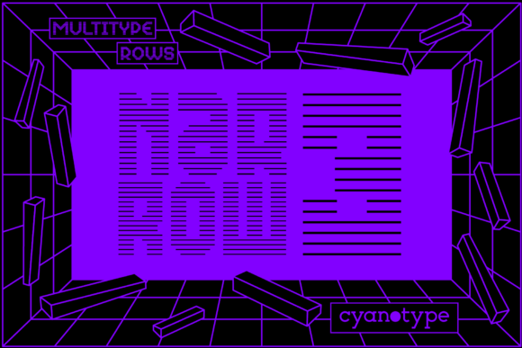 MultiType Rows Narrow 3: A Pixelated Display Font for Bold Branding Moments