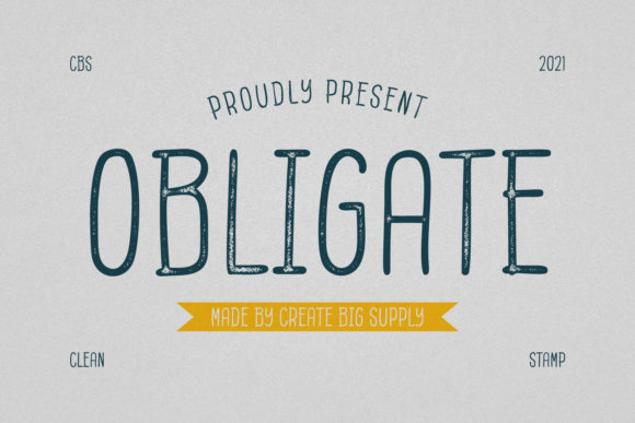 Obligate Font: A Clean Display Typeface for Professional Branding