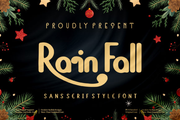 Rain Fall: A Vintage-Inspired Font That Elevates Your Brand’s Look