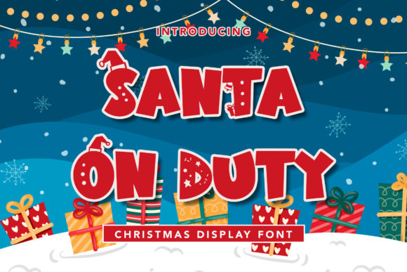 Santa on Duty: A Playful Christmas Display Font for Festive Editorial Designs