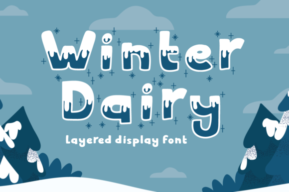 Winter Dairy: A Cozy Display Font for Small Business Branding